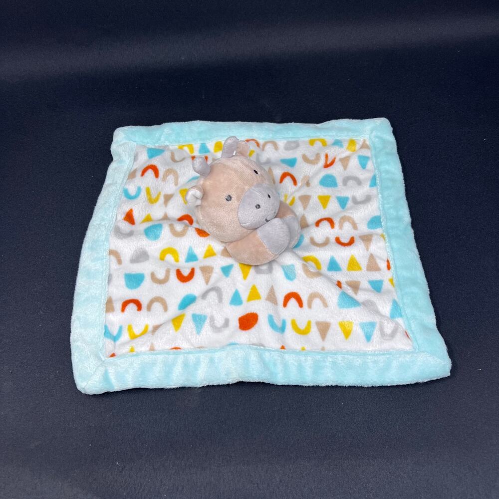 Lullaby Lane Giraffe Plush Lovey Rattle Pastel White Green‎ Security Blanket